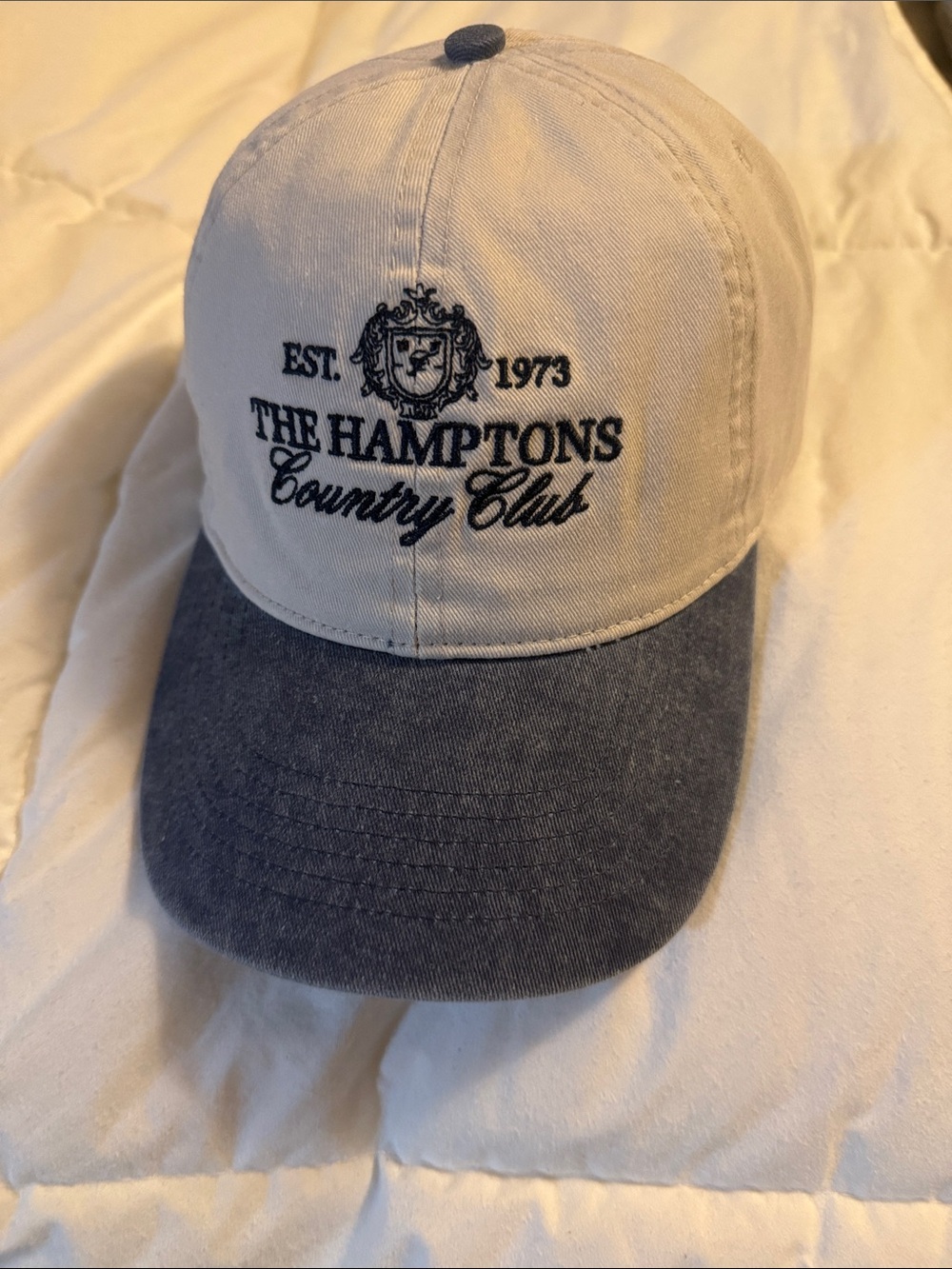 The Hamptons Country Club Embroidered Baseball Cap - Two-Tone